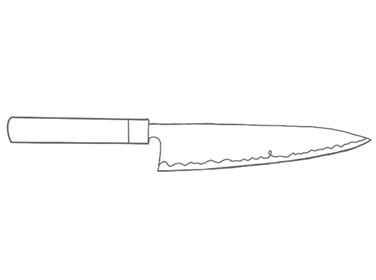 Knife shape guide