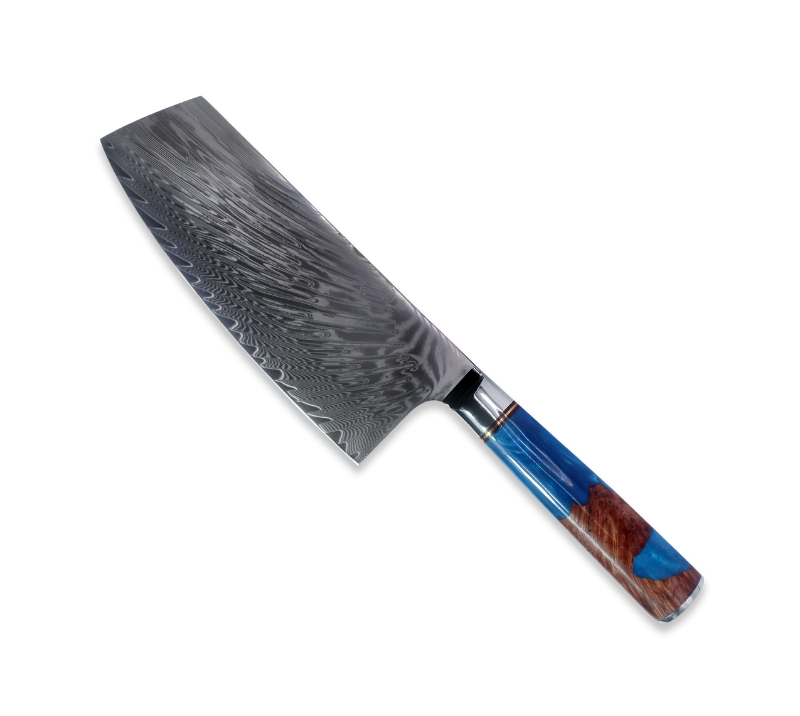 HS1044 Damascus Steel Blade+Resin Handle