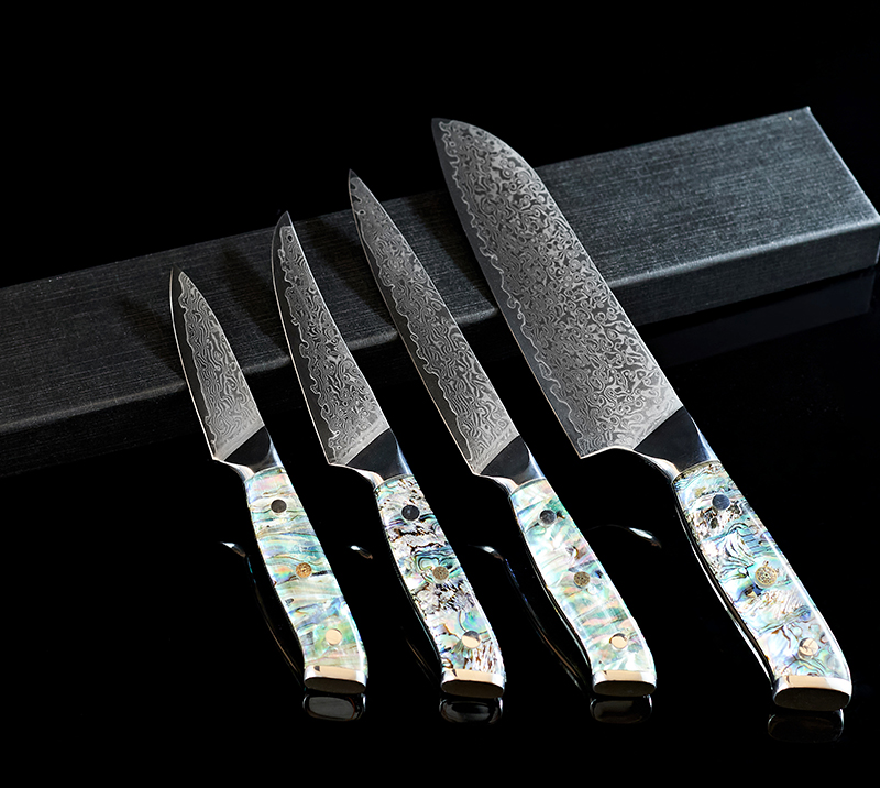 HS1046 Damascus Steel Blade+Resin Handle chef knife