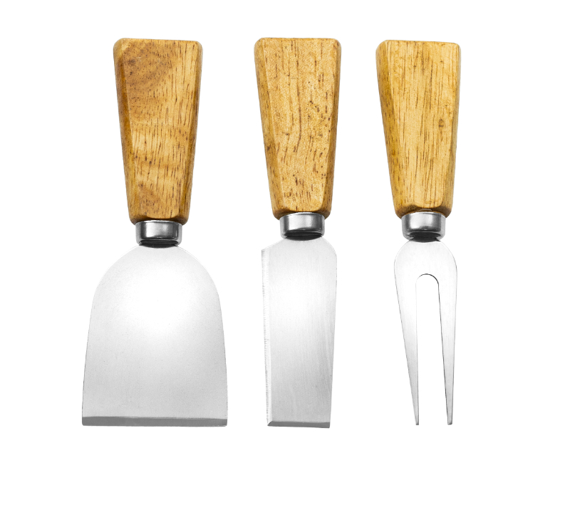 5-Piece Oak Wood Cheese Knife Set with Cheese Board HS4267