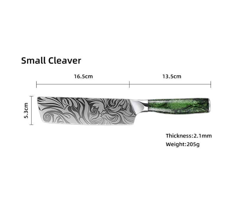 HS1074 Damascus Steel Blade+Resin Handle 10 pcs set