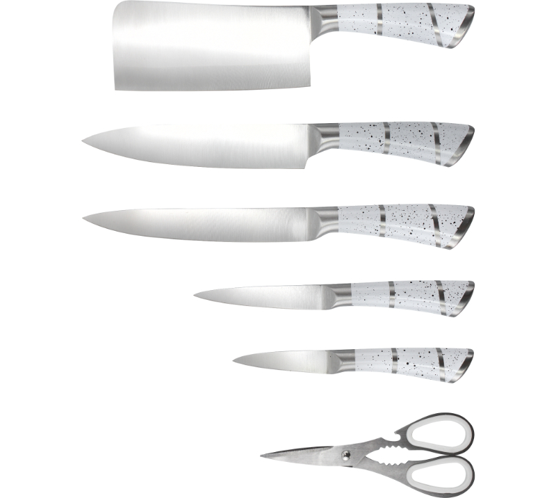 HS2074Stainless Steel Knife Set with acrylic stand 8 Piece knife set