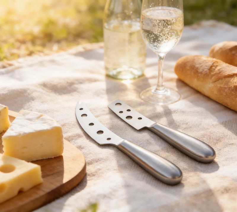2 pcs Stainless Steel Cheese Knife Set
