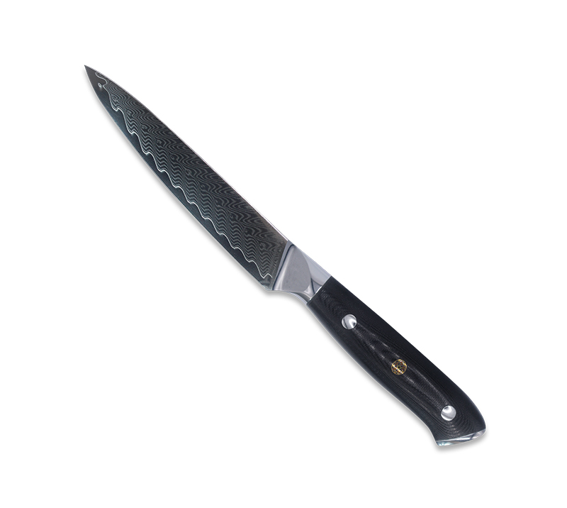 HS1072 Damascus Steel Blade+Wood Handle
