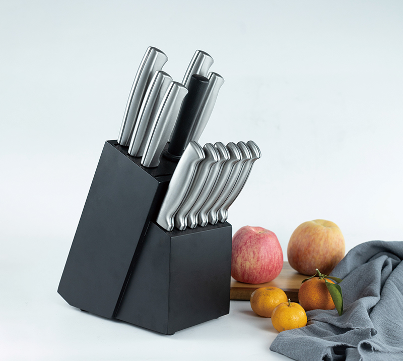 HS2010 Stainless steel handle  8pcs knife set