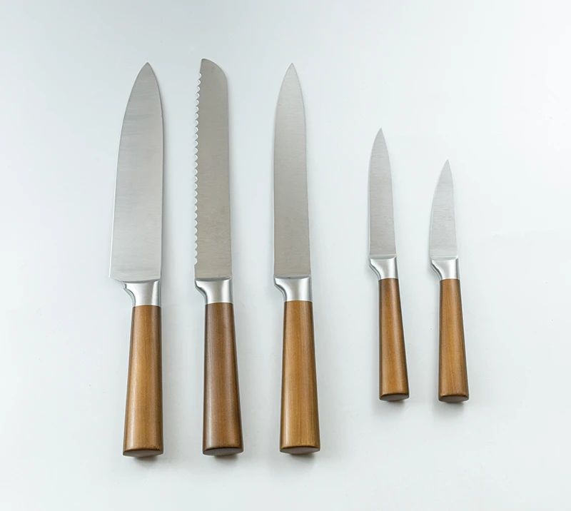 HS1028 5pcs Kitchen knife set +Hollow handle