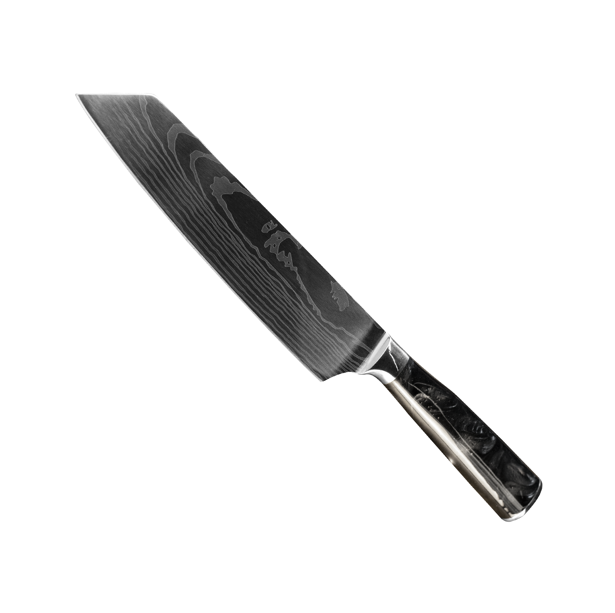 Damascus Steel Blade+Resin Handle 5pcs set
