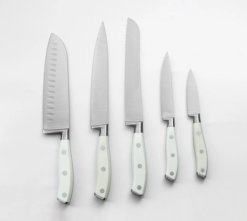HS3039 5 pcs High quality Forged ABS Double-steel head handle kitchen knife