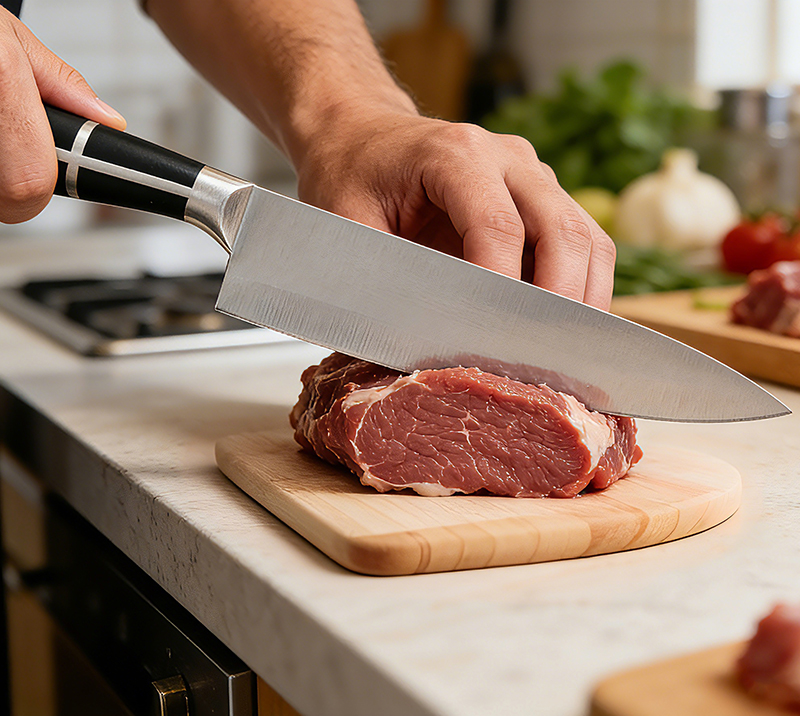 HS2009 Stainless Steel Hollow Handle Kitchen Knife 9-Piece Kitchen Knife Set with knife stand