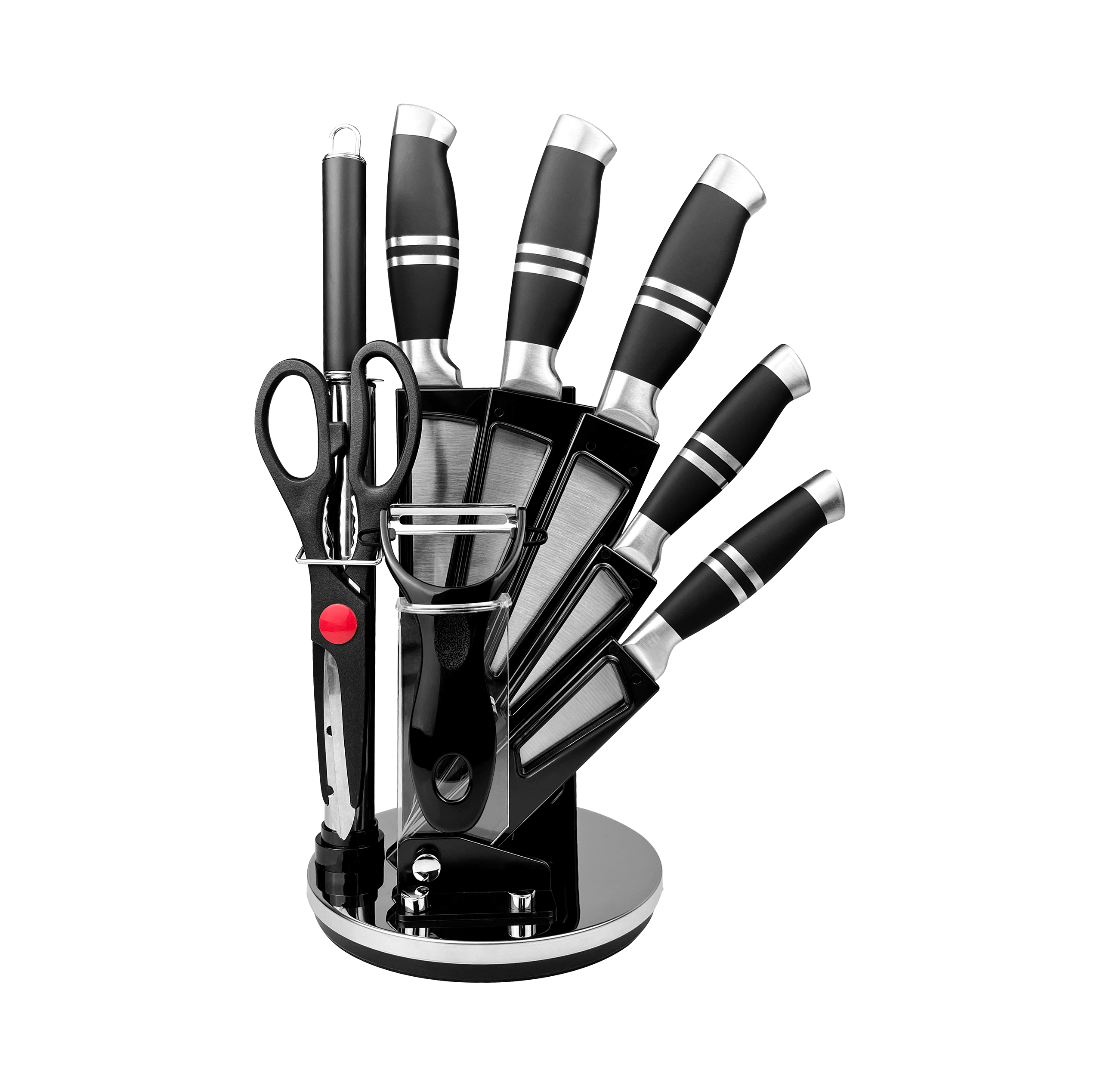 HS1023 9 Piece Kitchen Knife Set | Sharp & Durable | Comfort Grip | Tidy Storage