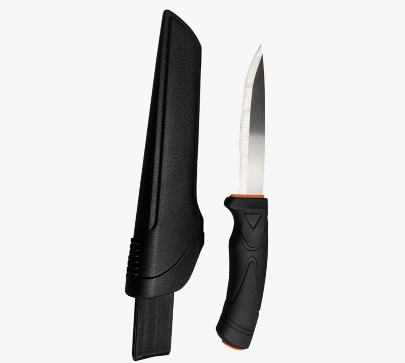 FK312 Stainless Steel Fixed Straight Blade Outdoor Knife with PP Handle & PP Safety Sheath