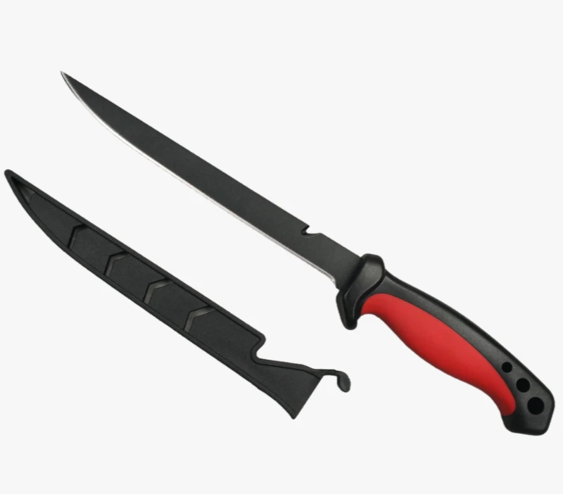 FK285 Functional Carbon Steel Fixed Blade Fillet Knife With PP+TPR Handle and PP Safety Sheath