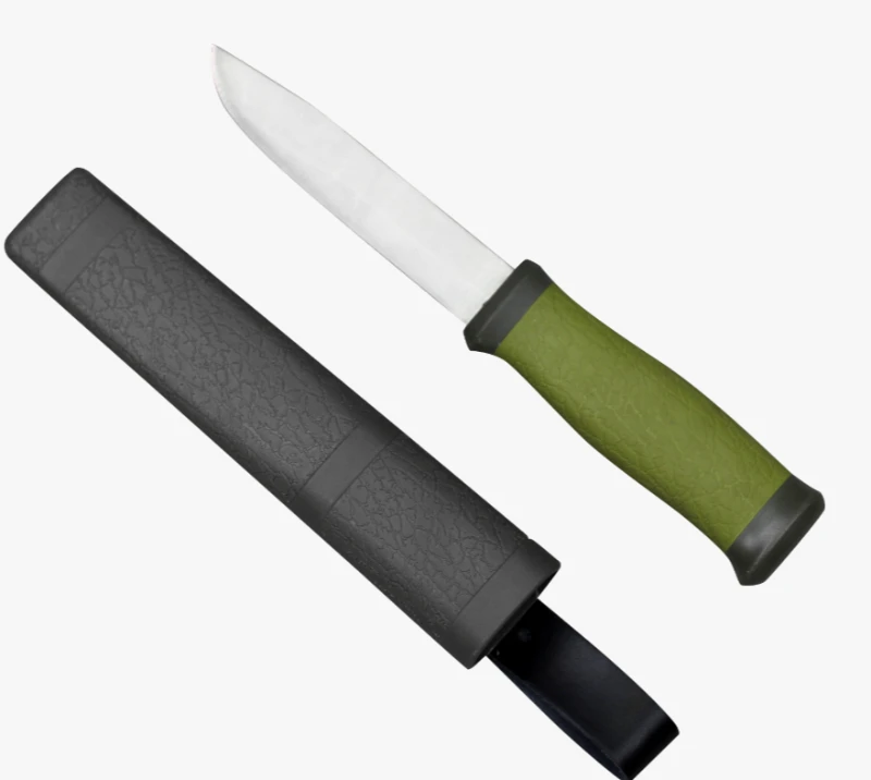 FK184 3CR13 Stainless Steel Fixed Blade Knife with TPR+PP Handle & PP Sheath