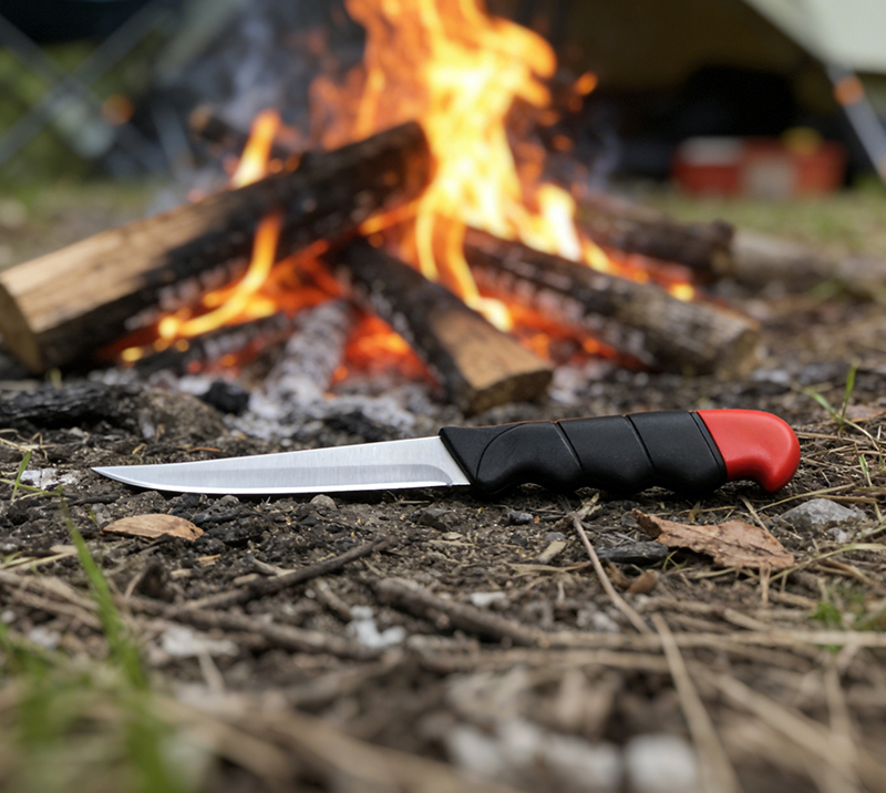 FK28 3CR13 Stainless Steel blade Outdoor Knife with PP Handle & Safety Sheath