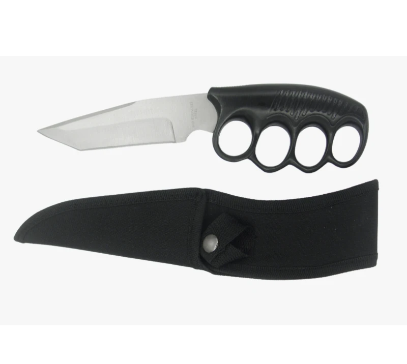 FK52 Stainless Steel Push Dagger with Nylon Sheath, Self Defense Survival Knife