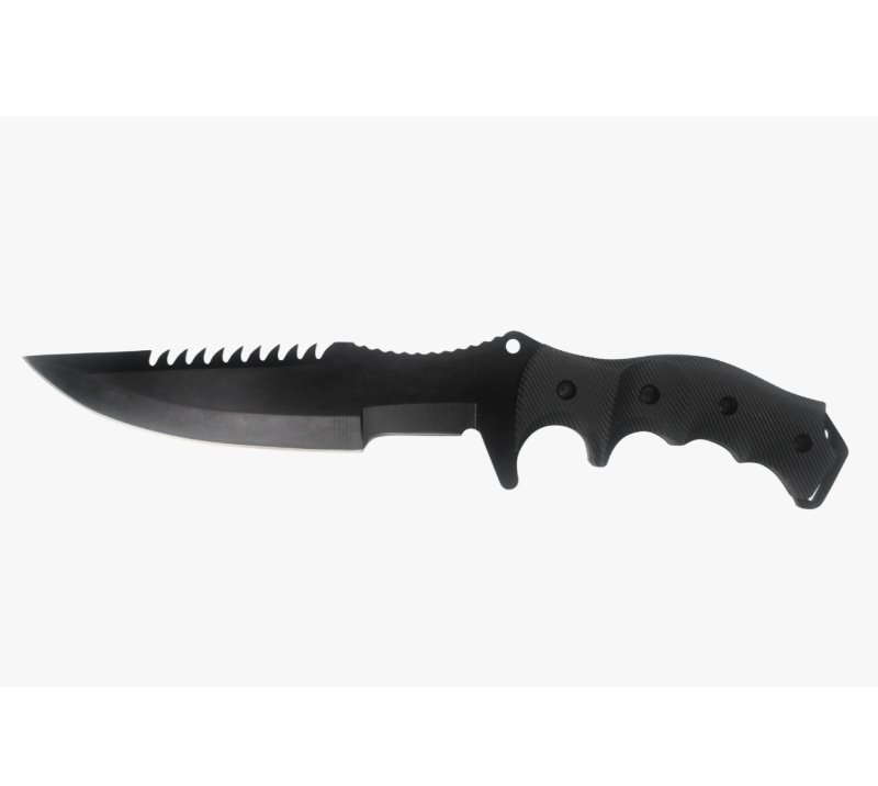S1015 Fixed Blade Knife, Full Tang Survival Knife with Sawback, Non-Slip Handle for Camping, Hunting