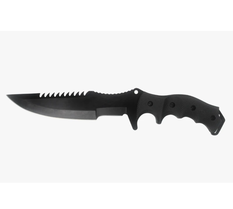 S1015 Fixed Blade Knife, Full Tang Survival Knife with Sawback, Non-Slip Handle for Camping, Hunting