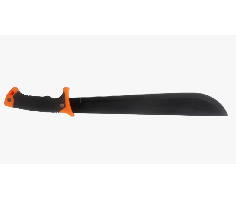 S1002 Black Blade Curved Fillet Knife, TPR Handle Outdoor Hunting Boning Knife