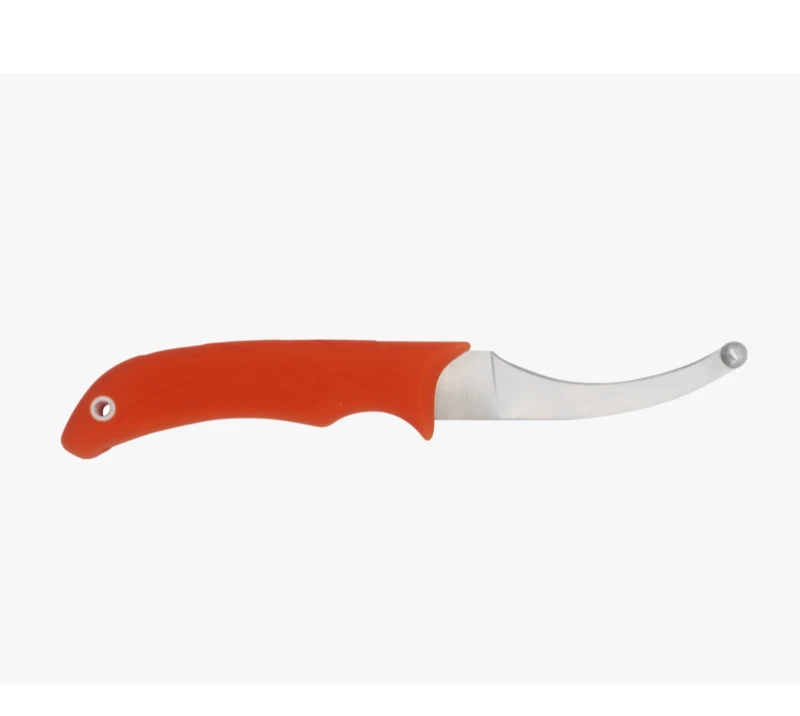 S02017 Orange Handle Curved Blade Hive Tool, Beekeeping Uncapping Knife with Stainless Steel Tip