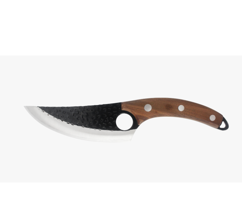 S1025 Hammered Finish Small Cleaver, Stainless Steel Chef Knife for Camping & Home Cooking