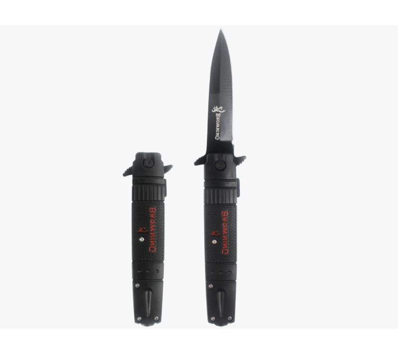 S2029 OTF Automatic Knife, Black Coated Stainless Steel Tactical EDC Pocket Knife