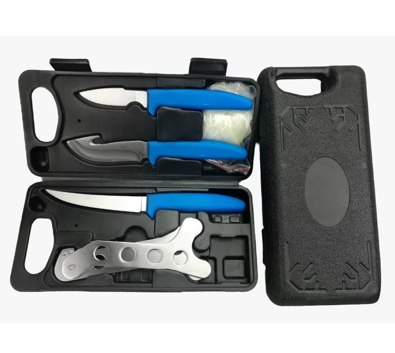 FKS26-07A  7PCS Professional Fishing Fillet Knife Set with Hard Case, 3CR13 Stainless Steel Blades w
