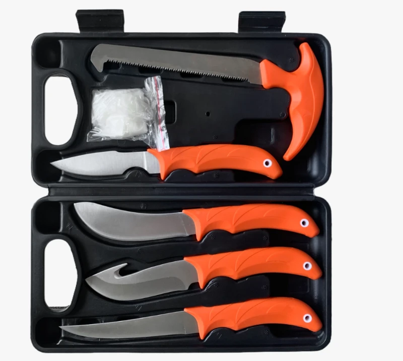 FKS33-08 7-Piece Professional Fishing & Hunting Knife Set with Hard Case, Includes Fillet Knives, Ha