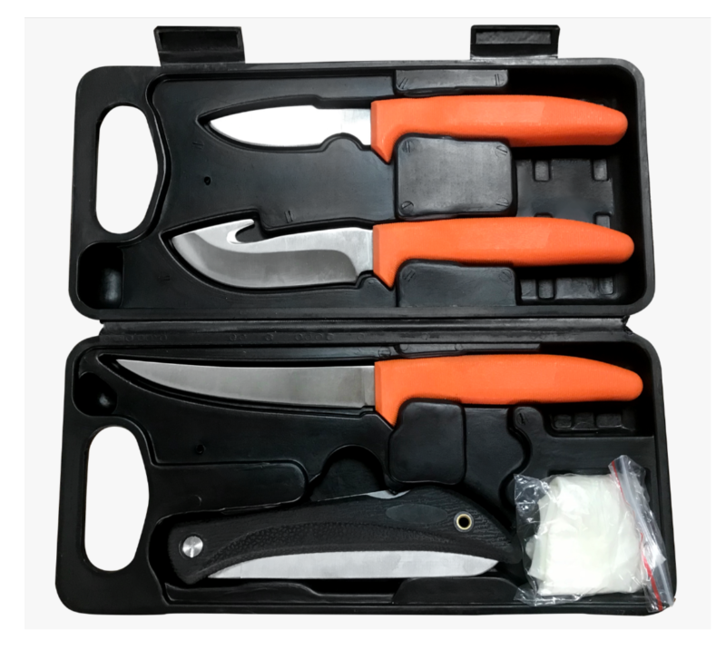 FKS26-07B 7PCS Premium Fishing Fillet Knife Kit with Shears & Storage Case, Flexible Blades for Fish