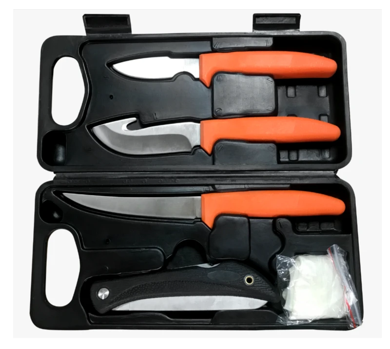 FKS26-07B 7PCS Premium Fishing Fillet Knife Kit with Shears & Storage Case, Flexible Blades for Fish