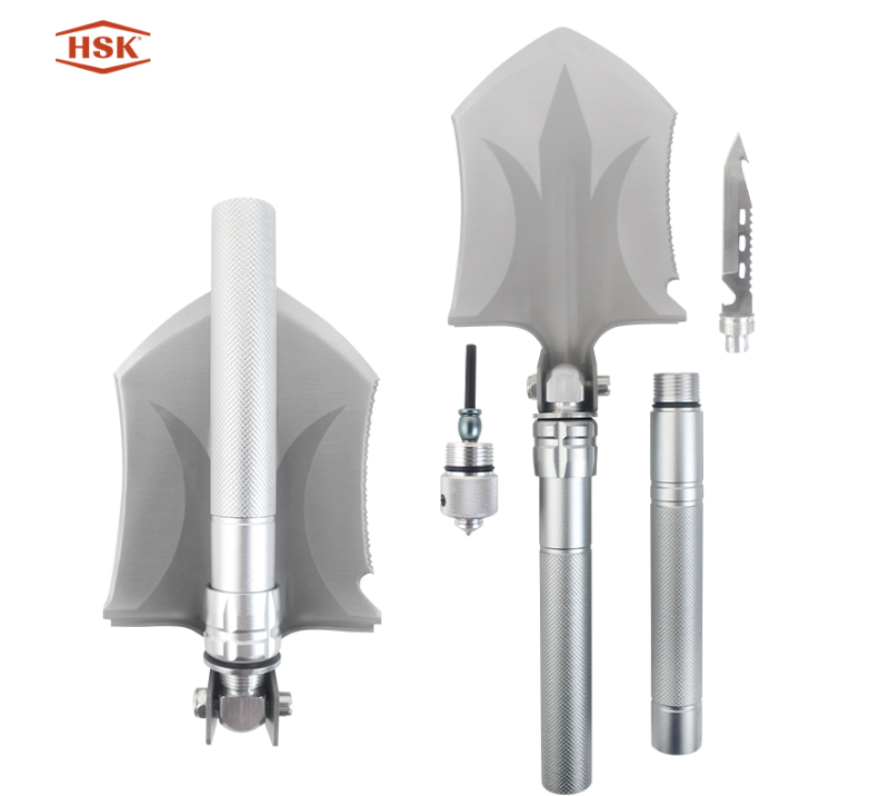 S02341 14-in-1 Multi-Function Survival Shovel, All-Metal Tactical Entrenching Tool for Camping