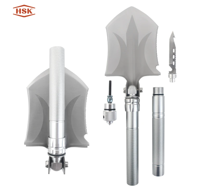 S02341 14-in-1 Multi-Function Survival Shovel, All-Metal Tactical Entrenching Tool for Camping