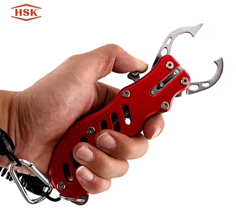 KA-83 Lightweight Aluminum Fish Gripper with Safety Lanyard, Stainless Steel Fish Lip Clamp Plier, P