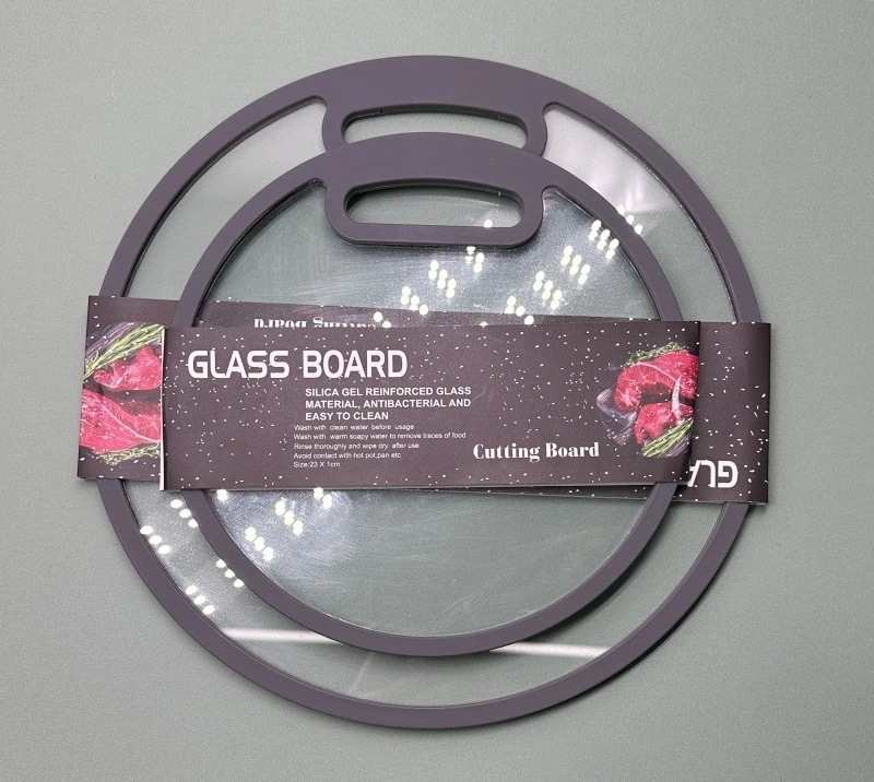 JH3326-2PCS High Quality Tempered Glass Cutting Board Sets/Fashion Cutting Board Sets