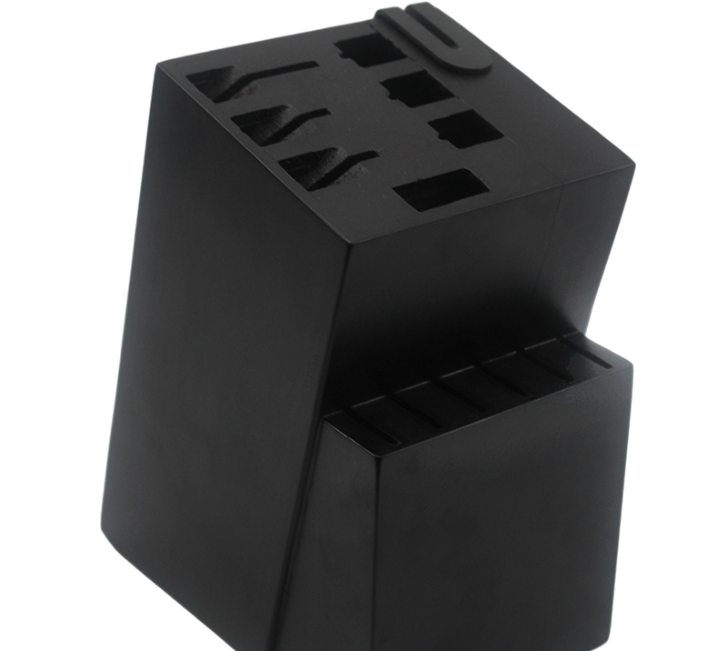 Wood Knife Storage Block without Knives, 13 Slot Universal Knife Holder Butcher Block Knife Stand