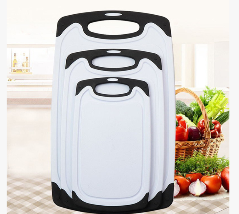 JH3313 3PCS PP/TPR Plastic Chopping Board Set/Easy-grip Handle Cutting Board