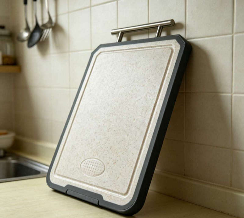 HYS2204 Double Sided Steel Bread Boards Stainless Steel/Wheat straw  for kitchen use