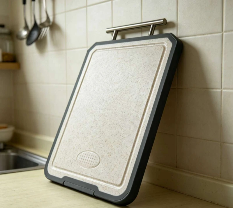 HYS2204 Double Sided Steel Bread Boards Stainless Steel/Wheat straw  for kitchen use