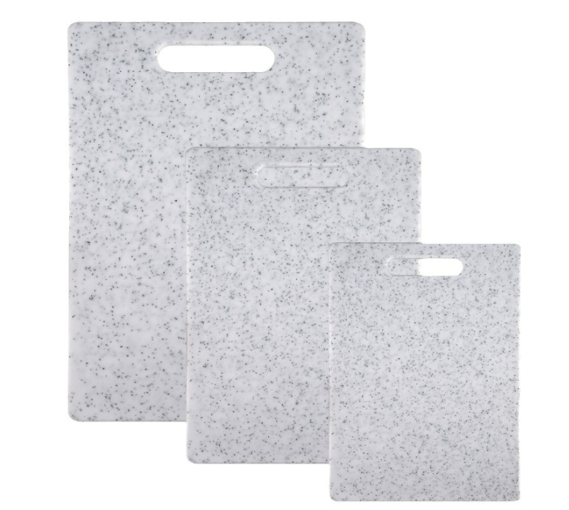 JH3317 PP Reversible Kitchen Cutting Board Set of 3, Plastic Chopping Board Set