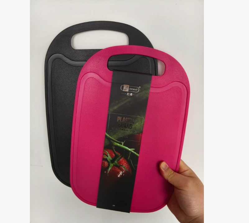 QJ4014 PP Reversible Kitchen Cutting Board/ Plastic chopping Board with Juice Grooves