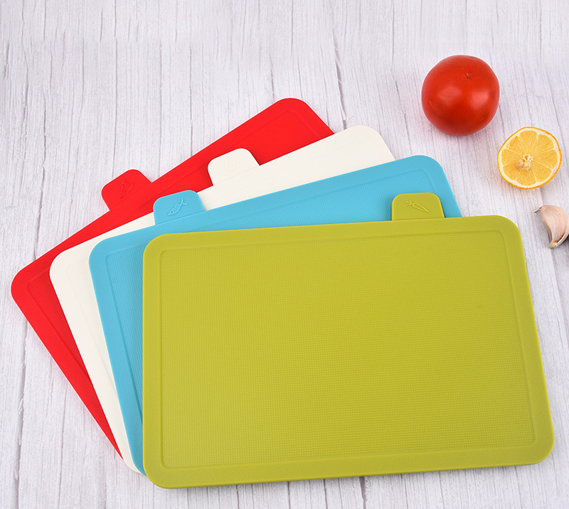 QJ4017 PP Plastic Cutting Board with Stand/Reversible, Large Cutting Board Set