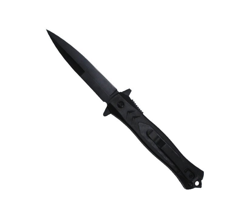 Tactical EDC Pocket Knife - Black Stainless Steel Dagger Blade, Lightweight for Urban & Outdoor Use