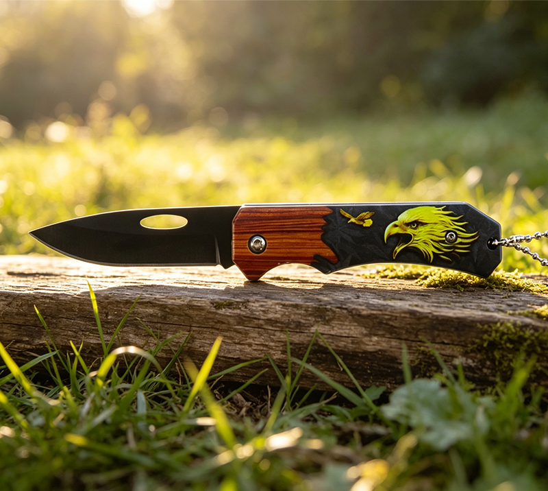 Portable Outdoor Survival Knife with Sharp Blade & Anti-Slip Handle - Ideal for Camping, Backpacking