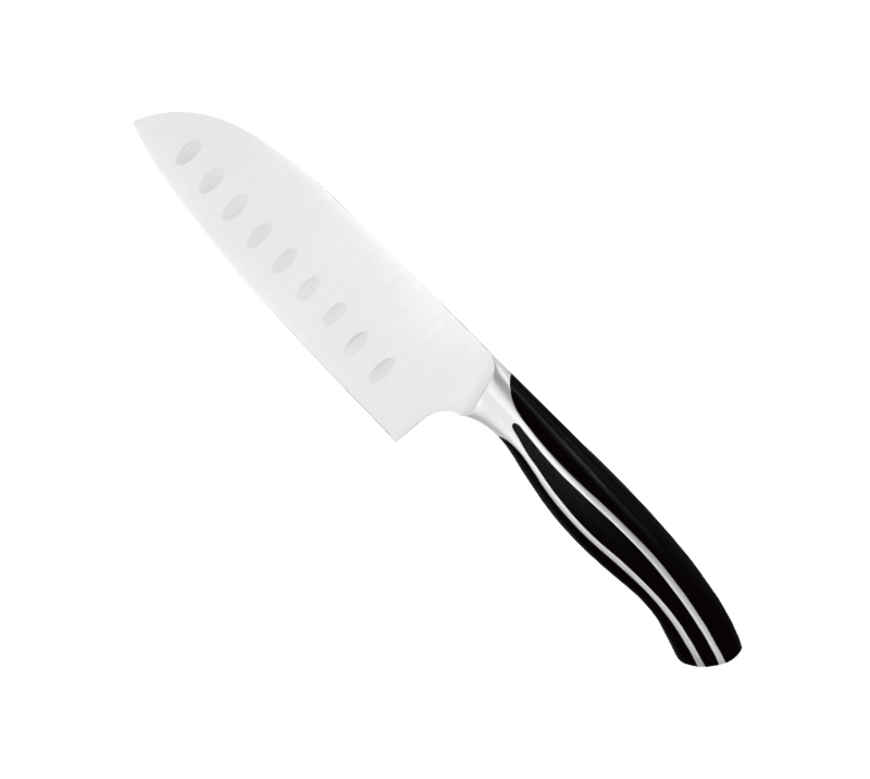 D-D003B- 8PCS ABS Handle Kitchen Knife Set with Wood Block & Built-in Sharpener