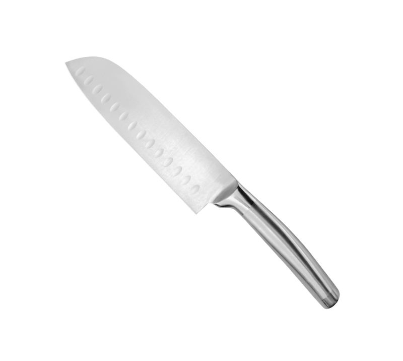 D-D009A 8PCS Kitchen Knife Set with Hollow Stainless Steel Handle & Wooden Block